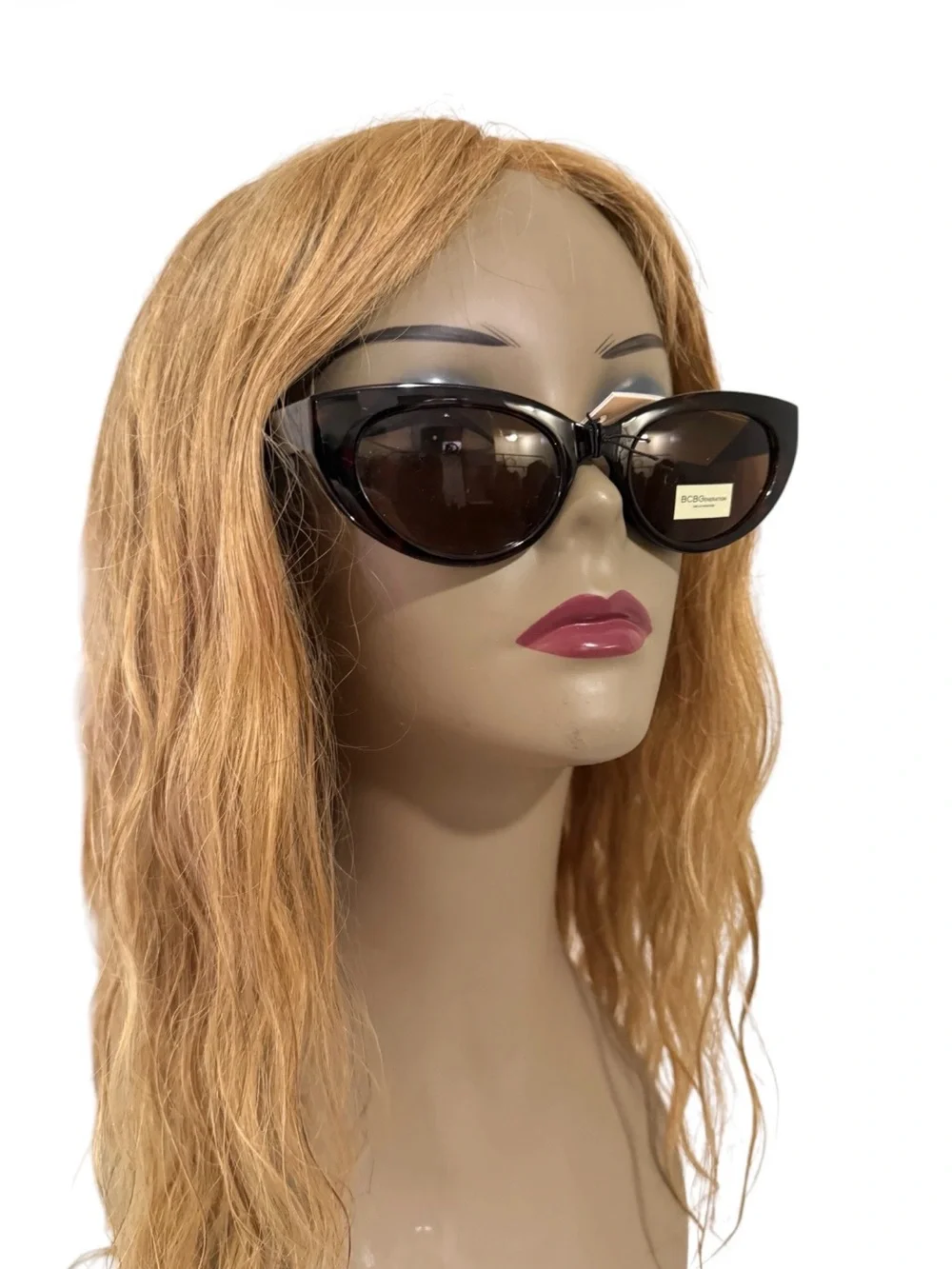 BCBGeneration Black Cat-Eye Sunglasses with Dark Lenses